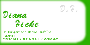 diana hicke business card